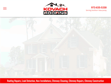 Tablet Screenshot of kovachroofing.com